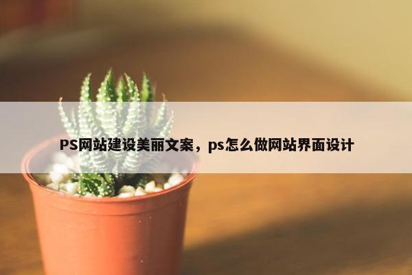 PS网站建设美丽文案，ps怎么做网站界面设计