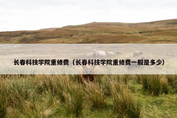 长春科技学院重修费（长春科技学院重修费一般是多少）