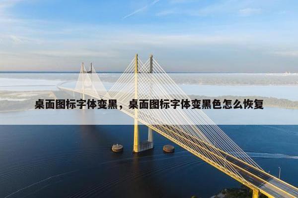 桌面图标字体变黑，桌面图标字体变黑色怎么恢复