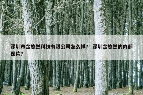 深圳市金悠然科技有限公司怎么样？ 深圳金悠然的内部图片？