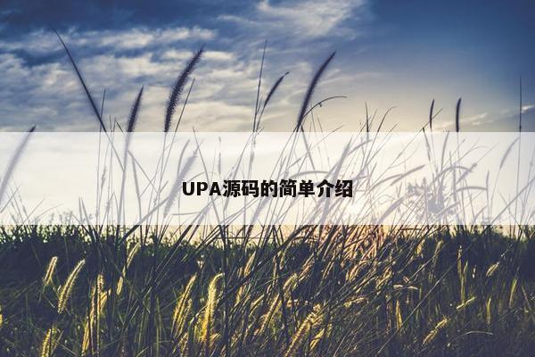 UPA源码的简单介绍