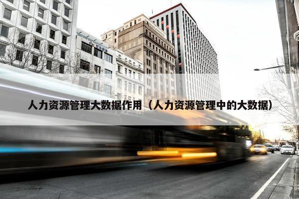 人力资源管理大数据作用（人力资源管理中的大数据）