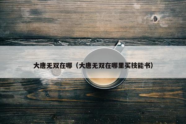 大唐无双在哪（大唐无双在哪里买技能书）