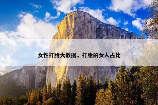 女性打胎大数据，打胎的女人占比