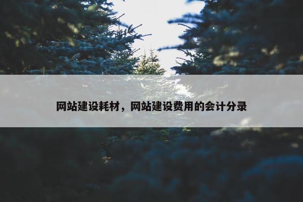 网站建设耗材，网站建设费用的会计分录