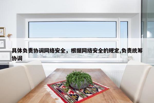 具体负责协调网络安全，根据网络安全的规定,负责统筹协调