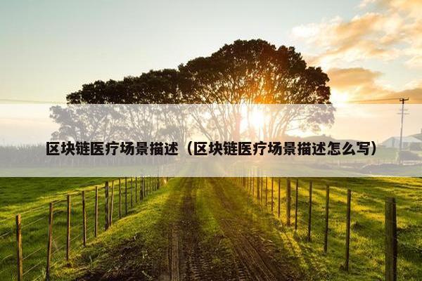 区块链医疗场景描述（区块链医疗场景描述怎么写）