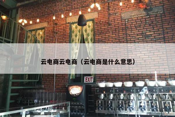 云电商云电商（云电商是什么意思）