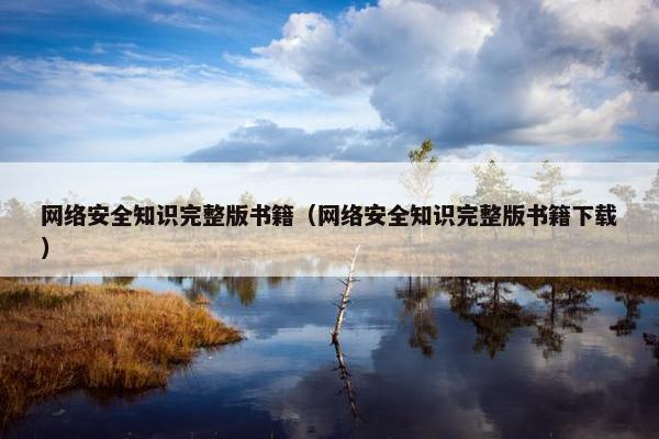 网络安全知识完整版书籍（网络安全知识完整版书籍下载）