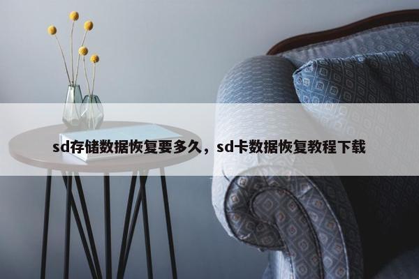 sd存储数据恢复要多久，sd卡数据恢复教程下载