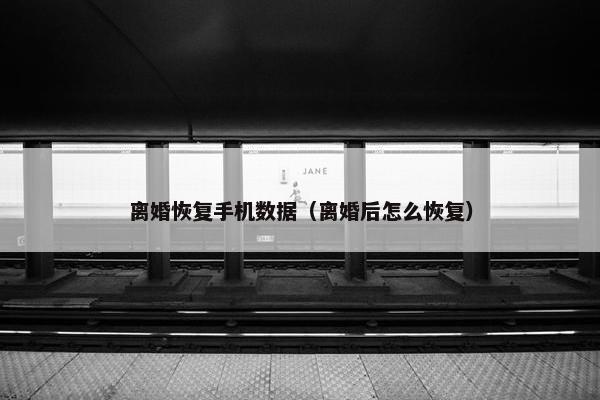 离婚恢复手机数据（离婚后怎么恢复）