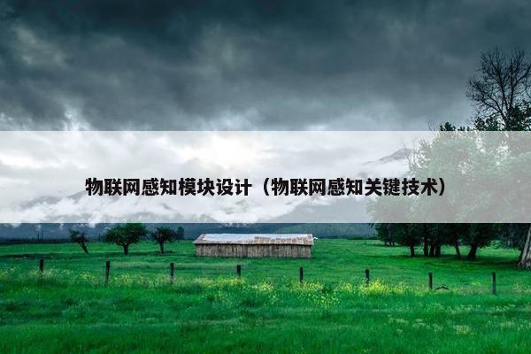 物联网感知模块设计（物联网感知关键技术）