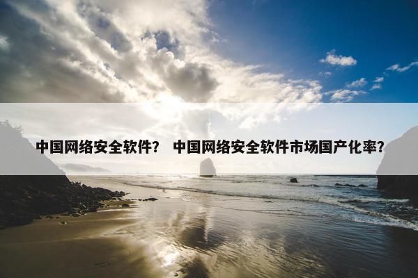 中国网络安全软件？ 中国网络安全软件市场国产化率？