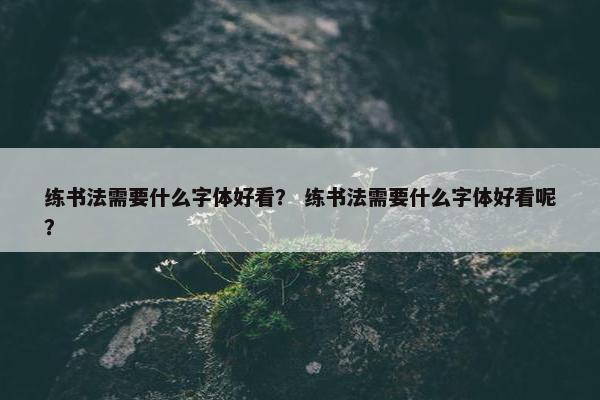 练书法需要什么字体好看？ 练书法需要什么字体好看呢？