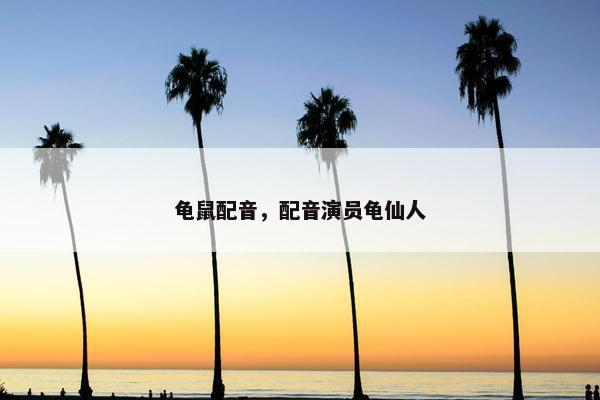 龟鼠配音，配音演员龟仙人