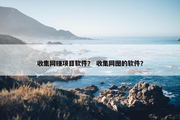 收集网赚项目软件？ 收集网图的软件？