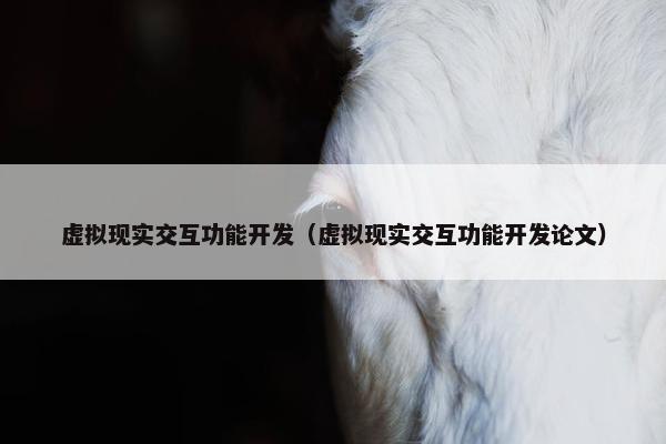 虚拟现实交互功能开发（虚拟现实交互功能开发论文）