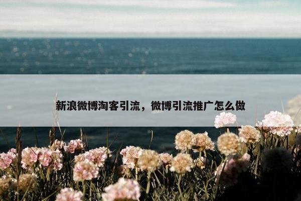 新浪微博淘客引流，微博引流推广怎么做