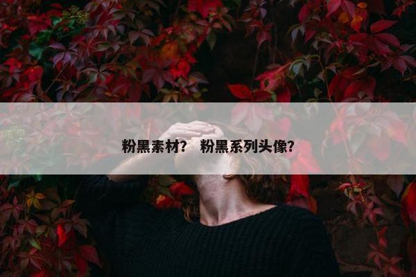 粉黑素材？ 粉黑系列头像？