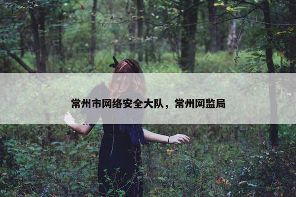 常州市网络安全大队，常州网监局