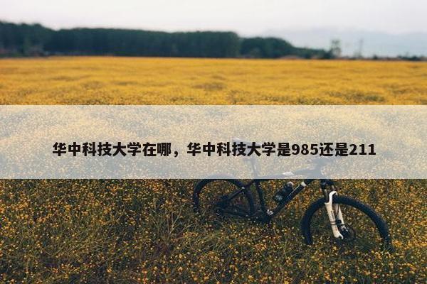 华中科技大学在哪，华中科技大学是985还是211