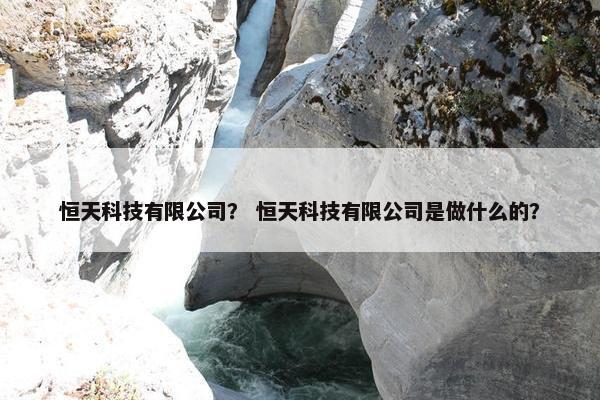 恒天科技有限公司？ 恒天科技有限公司是做什么的？