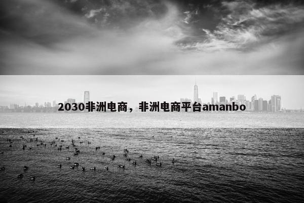 2030非洲电商，非洲电商平台amanbo