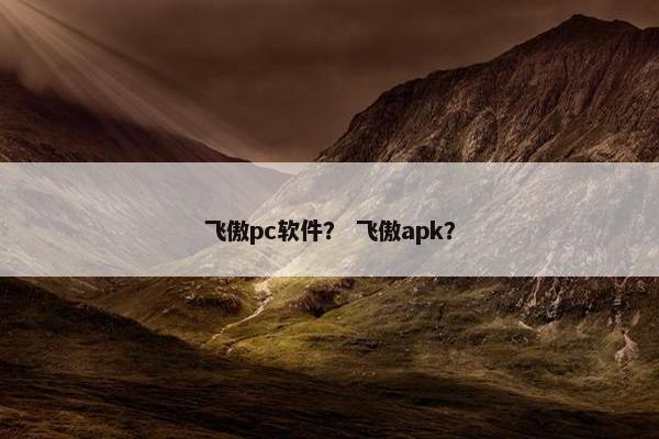 飞傲pc软件？ 飞傲apk？