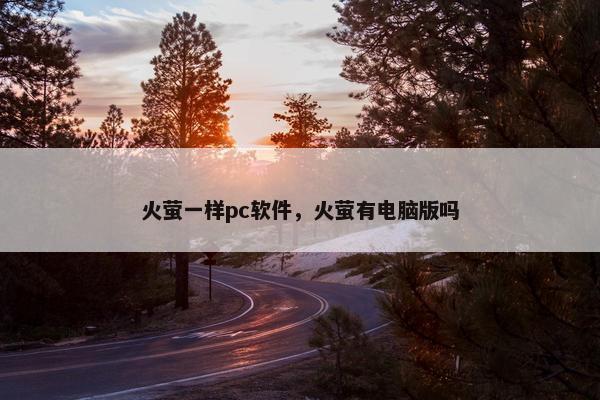 火萤一样pc软件，火萤有电脑版吗