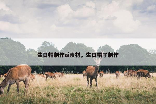 生日帽制作ai素材，生日帽子制作