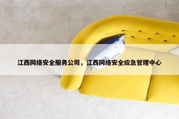 江西网络安全服务公司，江西网络安全应急管理中心