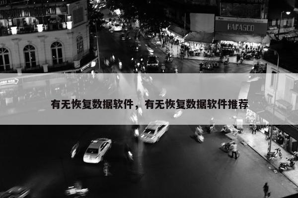 有无恢复数据软件，有无恢复数据软件推荐