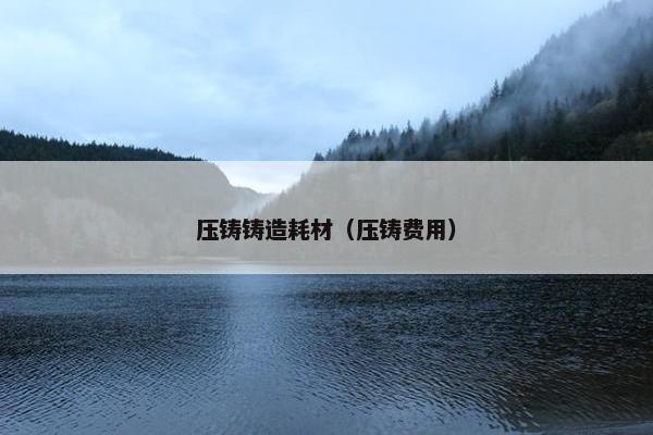 压铸铸造耗材（压铸费用）