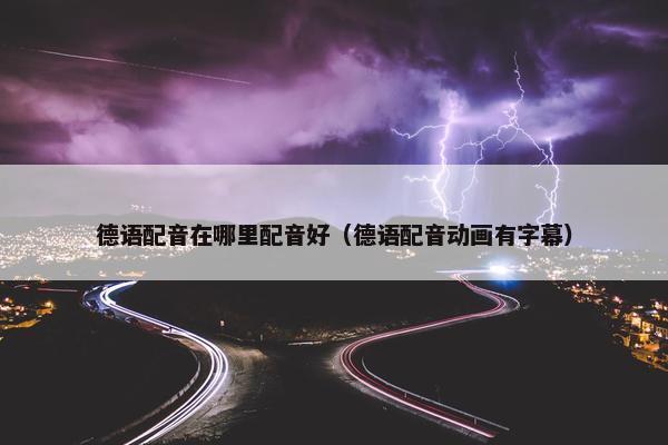 德语配音在哪里配音好（德语配音动画有字幕）