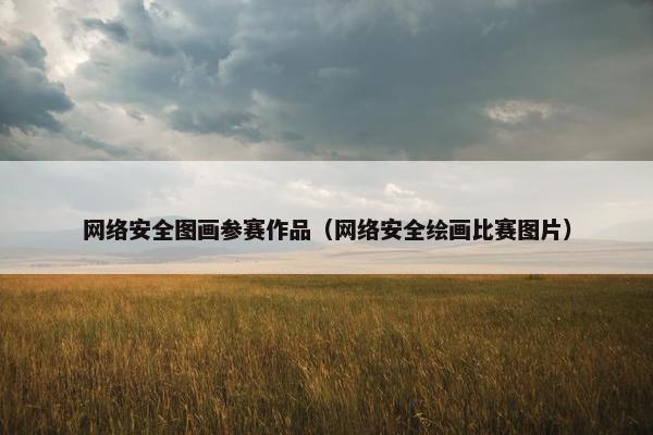 网络安全图画参赛作品（网络安全绘画比赛图片）