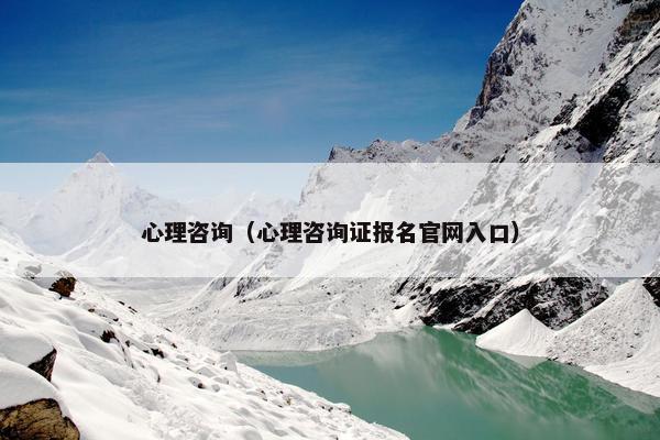 心理咨询（心理咨询证报名官网入口）