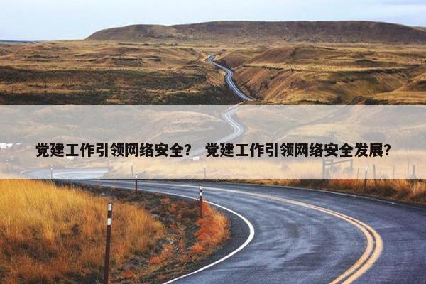 党建工作引领网络安全？ 党建工作引领网络安全发展？