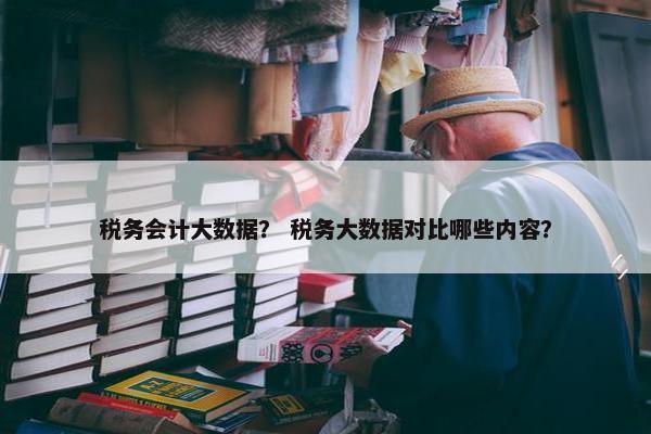 税务会计大数据？ 税务大数据对比哪些内容？
