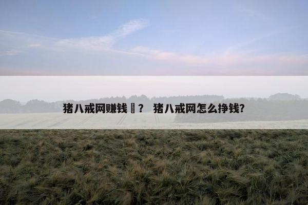 猪八戒网赚钱瑪？ 猪八戒网怎么挣钱？