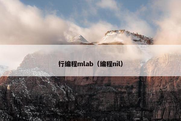 行编程mlab（编程nil）