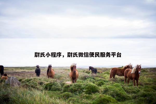 尉氏小程序，尉氏微信便民服务平台