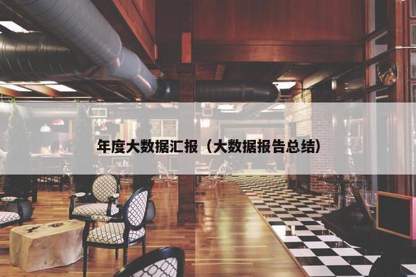 年度大数据汇报（大数据报告总结）