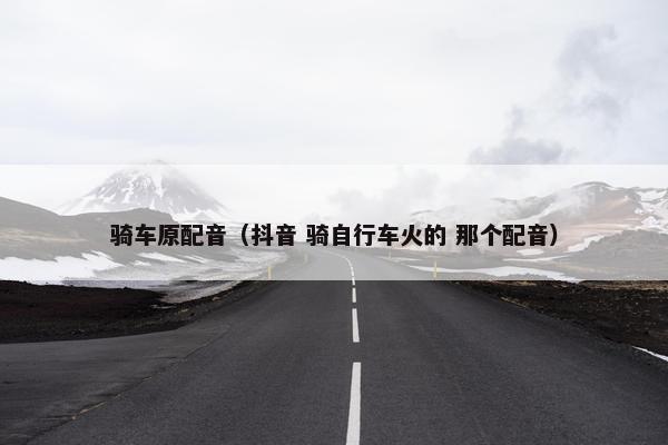 骑车原配音（抖音 骑自行车火的 那个配音）
