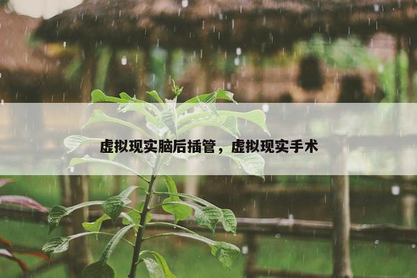 虚拟现实脑后插管，虚拟现实手术