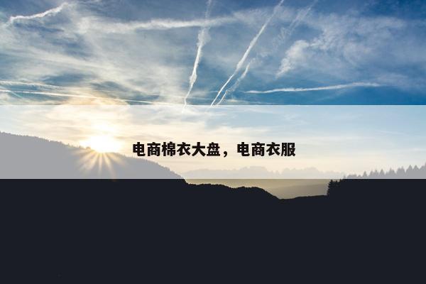 电商棉衣大盘，电商衣服