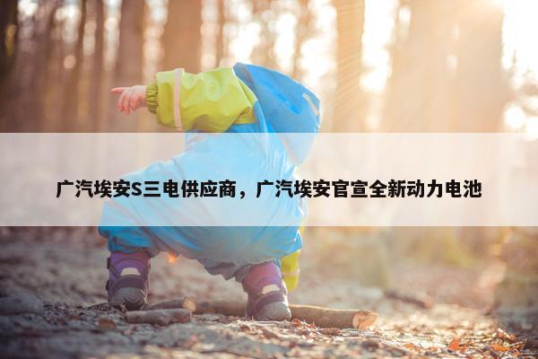 广汽埃安S三电供应商，广汽埃安官宣全新动力电池