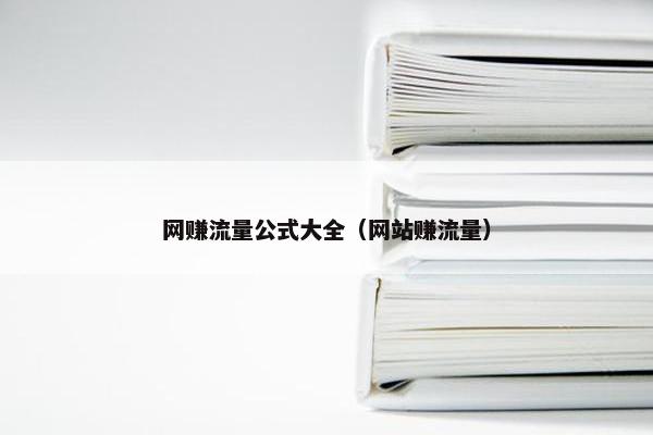 网赚流量公式大全（网站赚流量）
