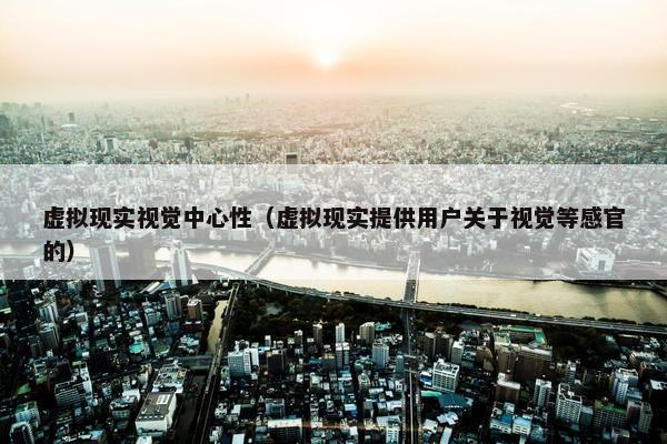 虚拟现实视觉中心性（虚拟现实提供用户关于视觉等感官的）