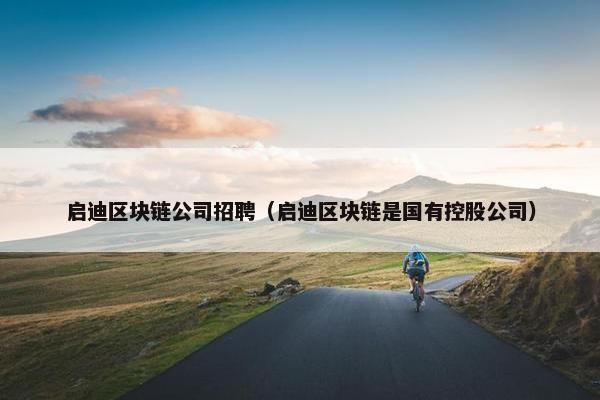 启迪区块链公司招聘（启迪区块链是国有控股公司）