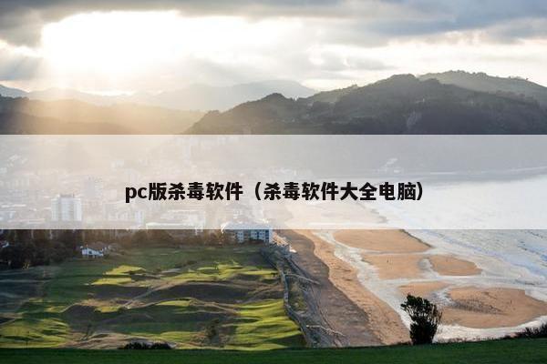 pc版杀毒软件（杀毒软件大全电脑）